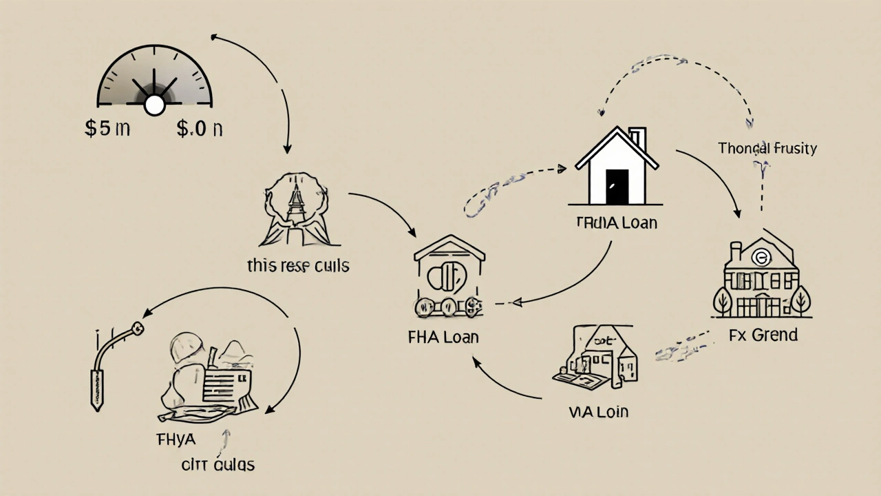 Visual roadmap showing homebuyer programs like VHDA, FHA, and VA loans